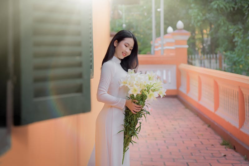 Bouquet de condoléances blanc